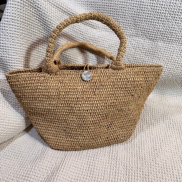 Annabel Ingall Handbags - Annabel Ingall Handmade Woven Raffia Bohemian Summer Beach Tote